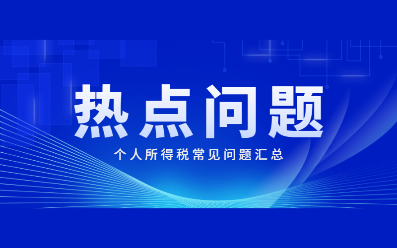 個(gè)人所得稅常見問題匯總